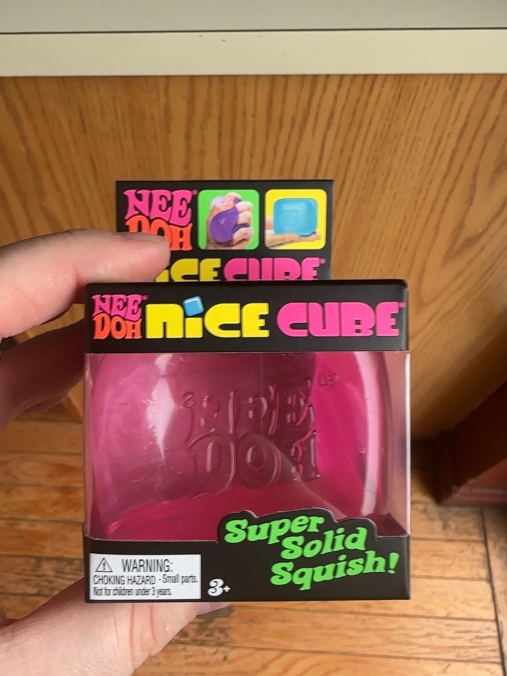 Nee Doh Nice Cube Super Solid Squish - Pink